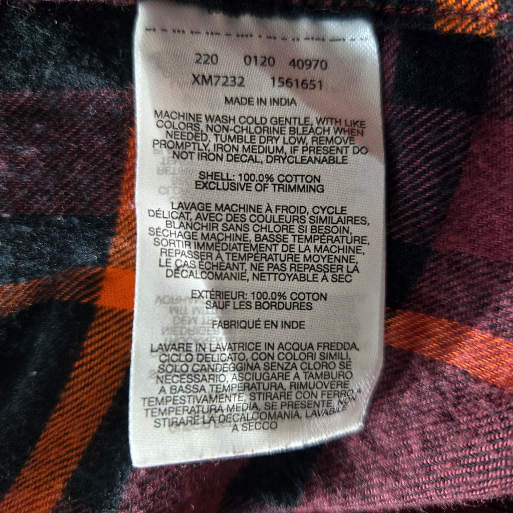 Columbia Virginia Tech Hokies Plaid Flannel Shirt Mens XXL Maroon Orange College - Picture 3 of 6